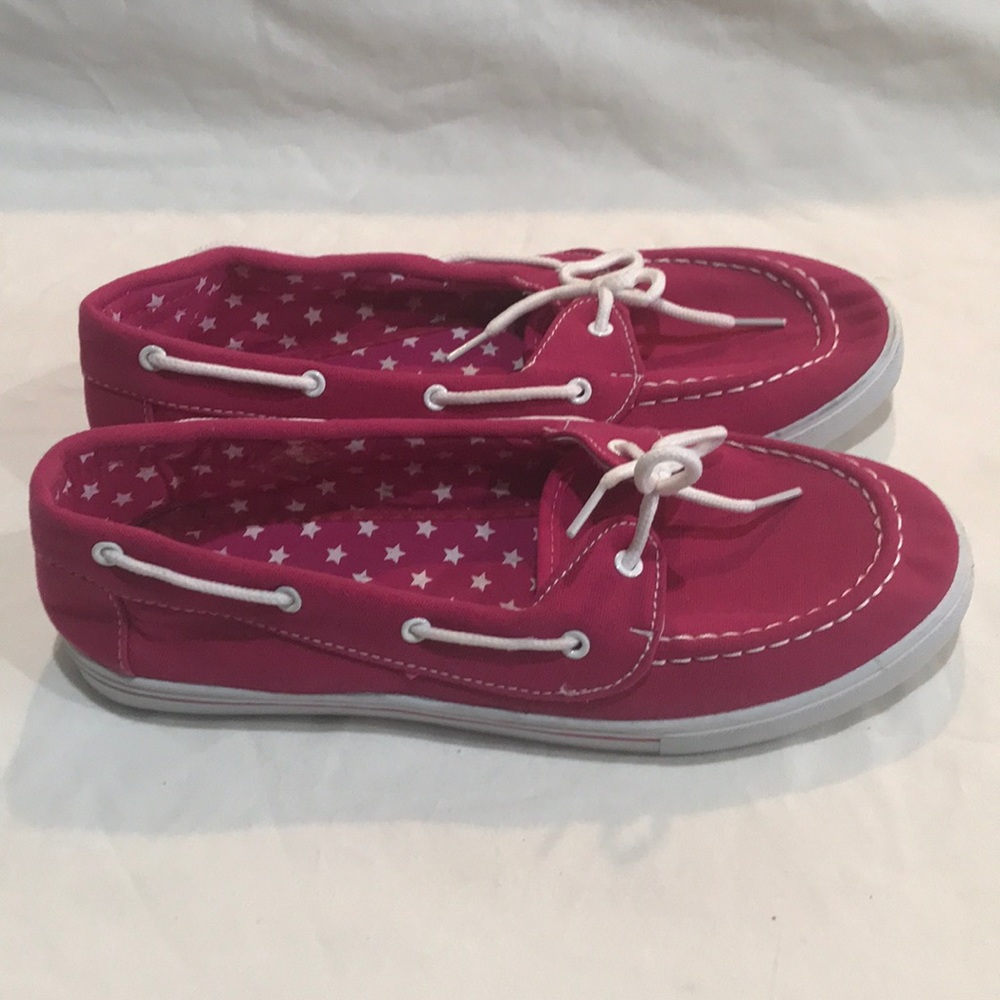 Pink boat shoes size 10
